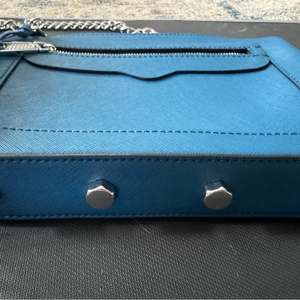 Rebecca Minkoff Blue Crossbody Bag with Silver Chain- BRAND NEW NEVER USED - Picture 5 of 9